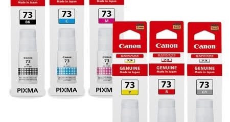 Canon GI-73 BK GI-73 C GI-73 M GI-73 Y GI-73 R GI-73 GY MC-G02 for Canon printer G570 / G670 - Zapcart Technology Qatar