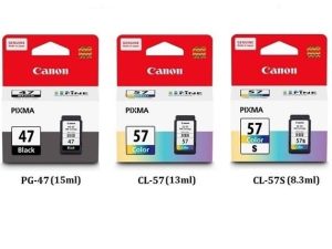 CANON PG-47 BLACK CL-57 COLOR CL-57S COLOR E400/E410/E460/E470/E480 - Zapcart Technology Qatar
