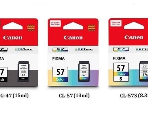 CANON PG-47 BLACK CL-57 COLOR CL-57S COLOR E400/E410/E460/E470/E480 - Zapcart Technology Qatar