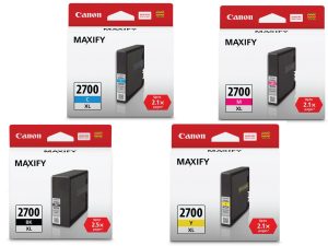 CANON PGI-2700 BLACK/CYAN/MAGENTA/YELLOW INK CARTRIDGE | Canon PGI-2700XL Black, Cyan, Magenta, Yellow (For iB4070/iB4170, MB5070/5170/5370/5470) - Zapcart Technology Qatar