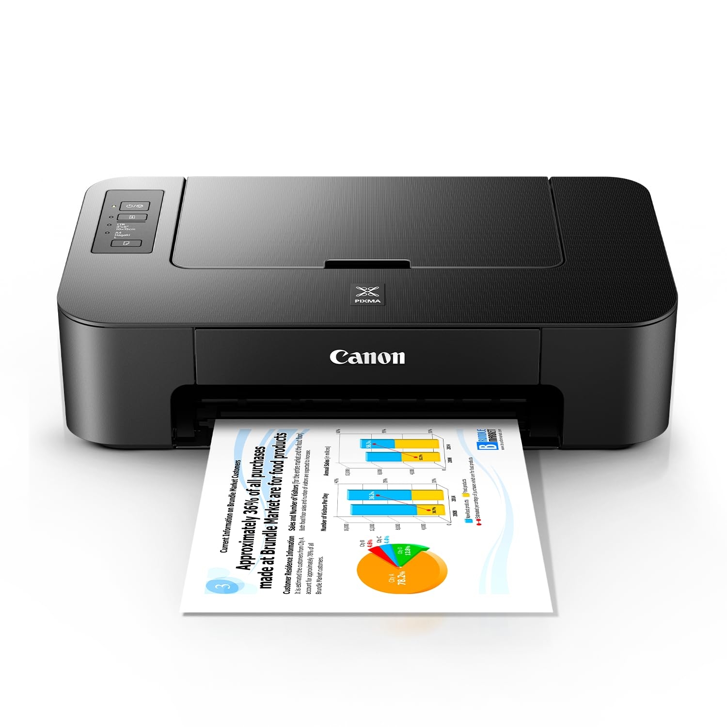 Canon PIXMA TS207 Inkjet Cartridge Type Printer with 4800DPI High Resolution, 60 Max Rear Tray Sheets, 8ipm Print Speed Printing and USB 2.0 High Speed Connectivity for Home Use - Zapcart Technology Qatar