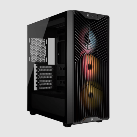 CORSAIR 3200D RS ARGB Mid-Tower PC Case - Black / White - Zapcart Technology Qatar