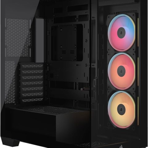CORSAIR 3500X LX-R RGB iCUE LINK Mid-Tower PC Case - Black / White - Zapcart Technology Qatar