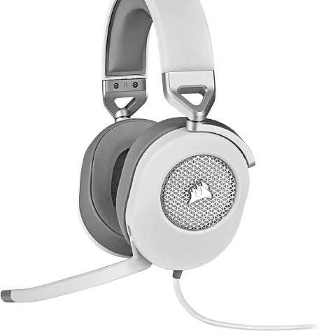 Corsair - HS65 Surround Wired 7.1 Surround Gaming Headset for PC, PS5, and PS4 with Sound ID Technology - White (CA-9011271-AP) - Zapcart Technology Qatar