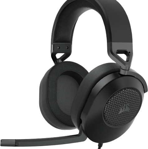 Corsair HS65 SURROUND Wired Gaming Headset (Leatherette Memory Foam Ear Pads, Dolby Audio 7.1 Surround Sound on PC and Mac, SonarWorks SoundID Technology, Multi-Platform Compatibility) Carbon (CA-9011270-AP) - Zapcart Technology Qatar