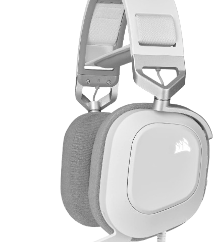 CORSAIR HS80 RGB USB 7.1 Surround Wired Gaming Headset — White (CA-9011238-AP) - Zapcart Technology Qatar