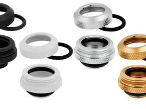Corsair Hydro X Series XF Hardline 14mm OD Fitting — Chrome/Gold/Black/White (4pcs/pack) - Zapcart Technology Qatar