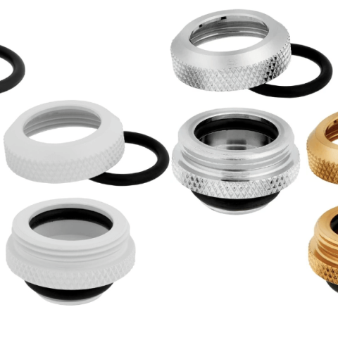 Corsair Hydro X Series XF Hardline 14mm OD Fitting — Chrome/Gold/Black/White (4pcs/pack) - Zapcart Technology Qatar