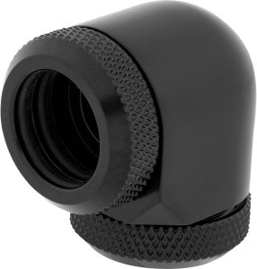 Corsair Hydro X Series XF Hardline 90° 14mm OD Fitting — Black (2pcs/pack) - Zapcart Technology Qatar