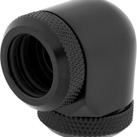 Corsair Hydro X Series XF Hardline 90° 14mm OD Fitting — Black (2pcs/pack) - Zapcart Technology Qatar