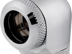Corsair Hydro X Series XF Hardline 90° 14mm OD Fitting — Chrome (2pcs/pack) - Zapcart Technology Qatar