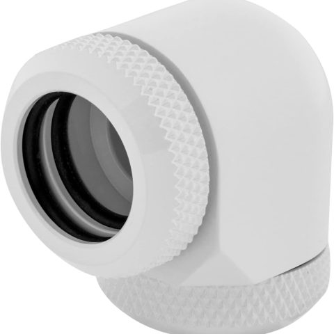 Corsair Hydro X Series XF Hardline 90° 14mm OD Fitting — White (2pcs/pack) - Zapcart Technology Qatar