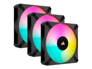 CORSAIR iCUE AF120 RGB ELITE 120mm PWM Fan with AirGuide - Triple Pack with iCUE Lighting Node CORE (CO-9050154-WW) - Zapcart Technology Qatar