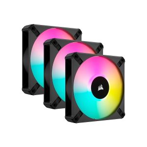 CORSAIR iCUE AF120 RGB ELITE 120mm PWM Fan with AirGuide - Triple Pack with iCUE Lighting Node CORE (CO-9050154-WW) - Zapcart Technology Qatar