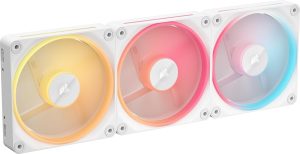 CORSAIR iCUE LINK LX120-R RGB 120mm PWM Reverse Fans - Starter Kit - White - Zapcart Technology Qatar
