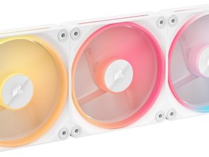 CORSAIR iCUE LINK LX120-R RGB 120mm PWM Reverse Fans - Starter Kit - White - Zapcart Technology Qatar
