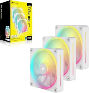CORSAIR iCUE LINK LX120 RGB 120mm PWM Fans Starter Kit - White - Zapcart Technology Qatar