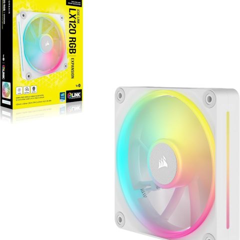 CORSAIR iCUE LINK LX120 RGB 120mm PWM Single Fan Expansion - White - Zapcart Technology Qatar