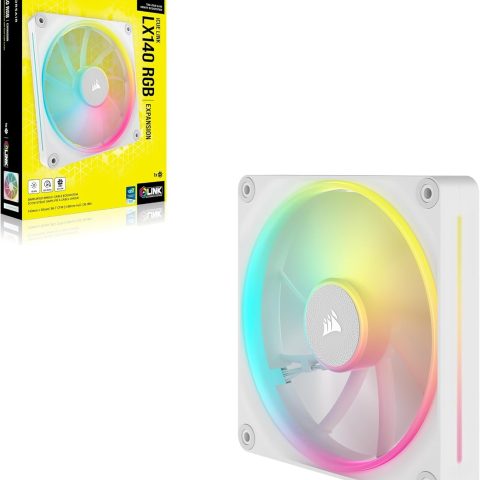 CORSAIR iCUE LINK LX140 RGB 140mm PWM Single Fan Expansion - White - Zapcart Technology Qatar