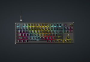 CORSAIR K70 CORE TKL, CORSAIR MLX RED, Black - Zapcart Technology Qatar