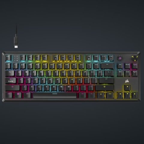 CORSAIR K70 CORE TKL, CORSAIR MLX RED, Black - Zapcart Technology Qatar