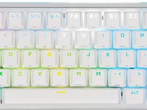 CORSAIR K70 PRO MINI WIRELESS 60% Mechanical CHERRY MX Red Switch Keyboard with RGB Backlighting - White (CH-9189110-NA) - Zapcart Technology Qatar