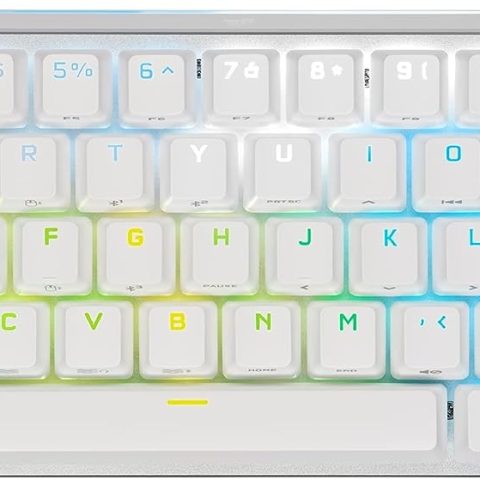 CORSAIR K70 PRO MINI WIRELESS 60% Mechanical CHERRY MX Red Switch Keyboard with RGB Backlighting - White (CH-9189110-NA) - Zapcart Technology Qatar