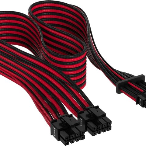 CORSAIR Premium Individually Sleeved 12+4pin PCIe Gen 5 12VHPWR 600W cable, Type 4, RED/BLACK (CP-8920334) - Zapcart Technology Qatar