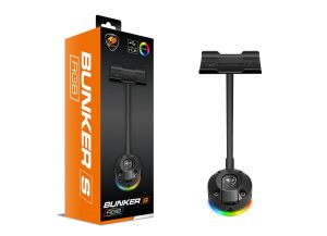 COUGAR BUNKER S RGB RGB Headset Stand with USB Hub - Zapcart Technology Qatar