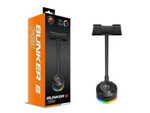COUGAR BUNKER S RGB RGB Headset Stand with USB Hub - Zapcart Technology Qatar