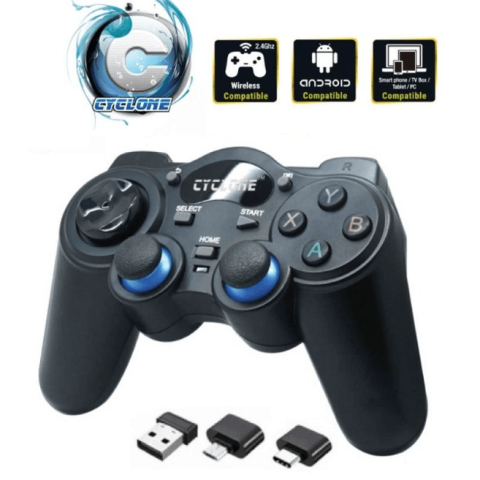 CYCLONE-2.4G Wireless Game Controller (OTG Converter MIRCO+TYPE-C) - Zapcart Technology Qatar