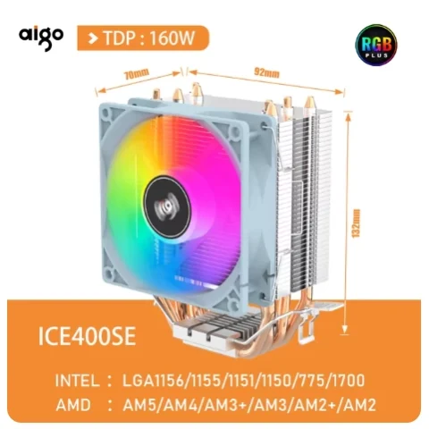DarkFlash Aigo ICE 400 SE Air CPU Cooler Cooling Fan Quiet Ventilador 4 Heat Pipes Radiator For Intel LGA 115X 1700 775 1200 AMD AM3 AM4 AM5 - Zapcart Technology Qatar