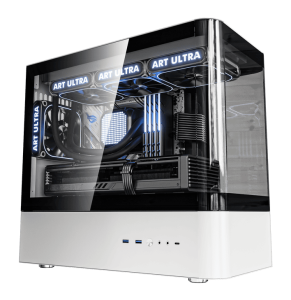 DarkFlash ART ULTRA HM1 ARTISTIC ATX PC CASE (Casing with 4pcs DM20 PWM ARGB Fans & 6 Ports ARGB Hub) - Zapcart Technology Qatar