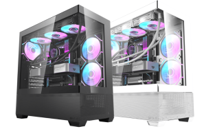 DarkFlash DS900 Air TEMPERED GLASS ATX PC Casing (Casing with 3pcs DM20 PWM ARGB Fans & 6 Ports ARGB Hub) - Zapcart Technology Qatar