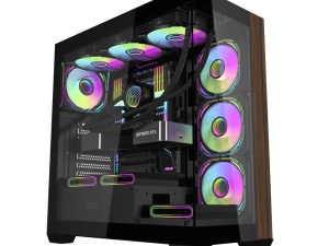 DarkFlash DS900W WOOD TEMPERED GLASS ATX PC CASE - Zapcart Technology Qatar