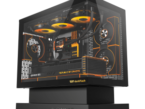 DarkFlash FLOATRON F1 Floating Base M-ATX PC CASE (Casing with 3pcs DM20 PWM ARGB Fans & 6 Ports ARGB Hub) - Zapcart Technology Qatar