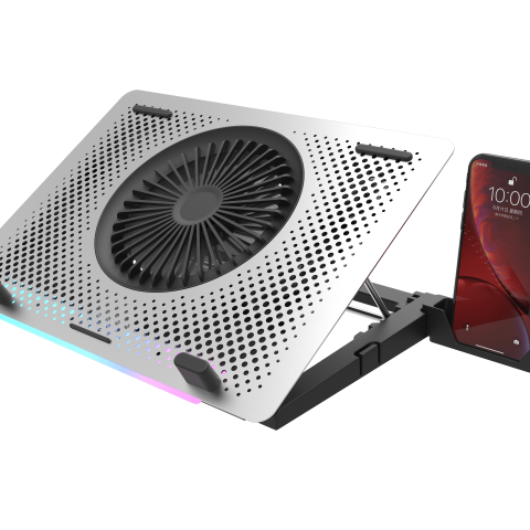 DarkFlash G200 Plus LIGHTSTRIP LAPTOP COOLER - SILVER - Zapcart Technology Qatar
