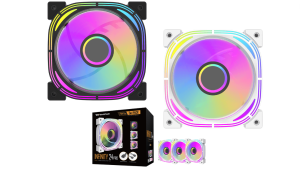 DarkFlash INF24 PRO PWM ARGB COOLING FAN (3 in 1 Pack) - Zapcart Technology Qatar