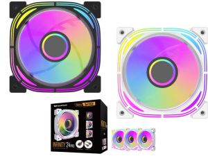 DarkFlash INF24 PRO PWM ARGB COOLING FAN (3 in 1 Pack) - Zapcart Technology Qatar
