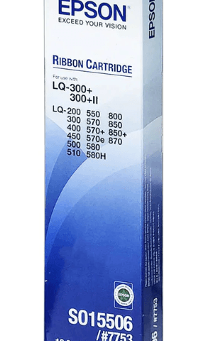 EPSON C13S015506 Ribbon Cartridge Black (LQ-300/300+/300+ll/400/450/500/550/570/570+/580/ 850/850+/870) - Zapcart Technology Qatar
