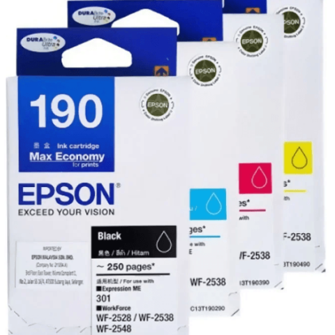 EPSON T190 Ink Cartridge (ME-301, WF-2538 - 250) - Zapcart Technology Qatar