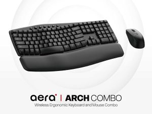 FANTECH Aera Arch WKM71 Combo Wireless Ergonomic Keyboard and Mouse Combo (2.4G/Bluetooth Multi-Device Connectivity, Ergonomic Cushioned Wrist Rest, Silent Keys, 2400 DPI Mouse for Mac & Windows) - Zapcart Technology Qatar