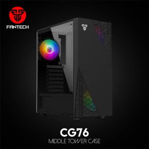 FANTECH - CG76 3.0 USB PORT X 1, 2.0 USB PORT X 1 SIDE TEMPERED CLASS INCLUDE 4 DESK FAN PC CASING - Zapcart Technology Qatar