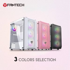 FANTECH - CG80 AERO 3.0 USB PORT X 1, 2.0 USB PORT X 1 SIDE TEMPERED CLASS INCLUDE 4 DESK FAN PC CASING - Zapcart Technology Qatar
