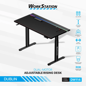 FANTECH DW114 DUBLIN Workstation Dual Motor Adjustable Rising Magnetic Desk - Zapcart Technology Qatar
