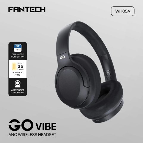 FANTECH GO VIBE ANC WIRELESS HEADSET (WH05A-BLACK) / (WH05A-GREY) - Zapcart Technology Qatar