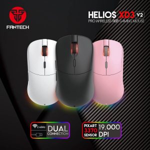 FANTECH Helios XD3 v2 wireless Gaming Mouse | Built in battery | Dual Mode Connection - Zapcart Technology Qatar