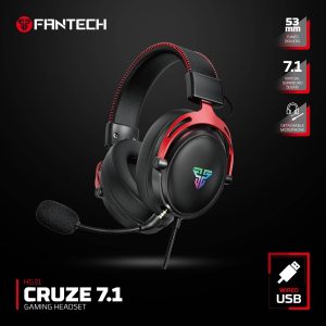 FANTECH HG31 Cruze 7.1 Gaming Headset – USB Wired Over-Ear Headphones with 53mm Drivers, Virtual Surround Sound, Detachable Mic, RGB Lighting - Zapcart Technology Qatar