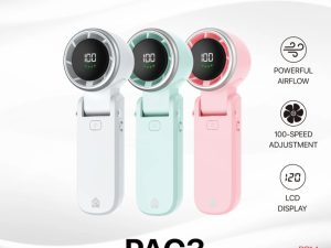 Fantech Life Portable Cooler PAC3 – Mini Handheld Fan 13000 RPM, 100 Speed Adjustment, LCD Display, Powerful Airflow - Zapcart Technology Qatar
