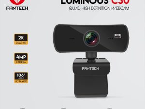 FANTECH LUMINOUS C30 QUAD HIGH DEF 1440P 2K QUAD HD USB Web Camera Webcam with Built-in Microphone for PC/MAC/LAPTOP - Zapcart Technology Qatar